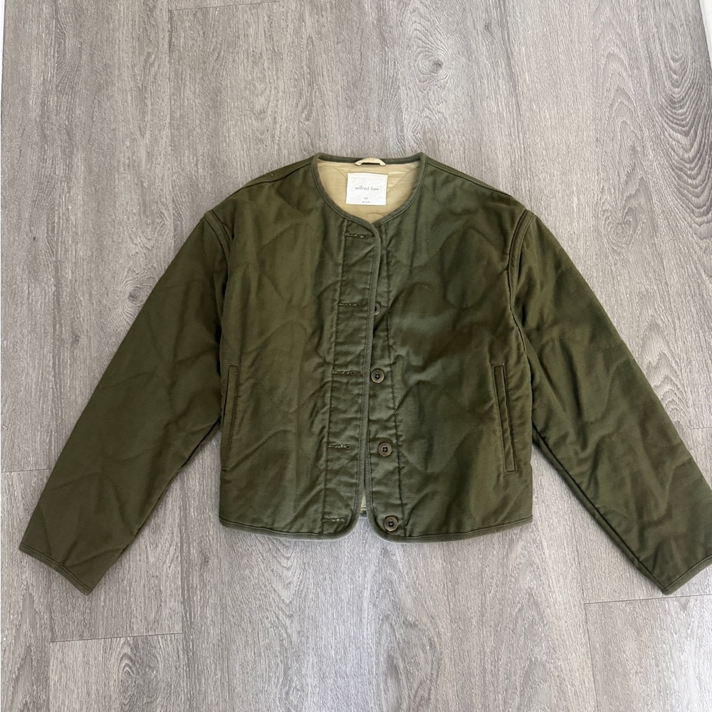 Wilfred Olive Green Quilted Utility Jacket